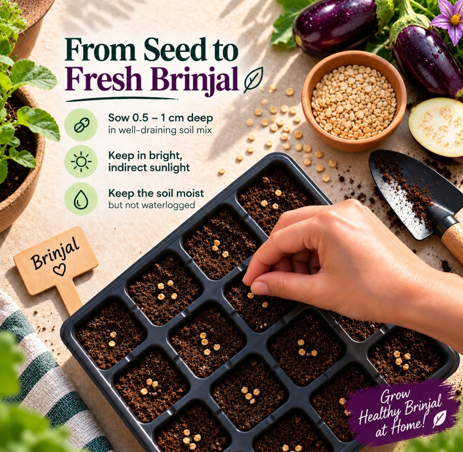 DR Seeds Brinjal — From Seed to Fresh Brinjal