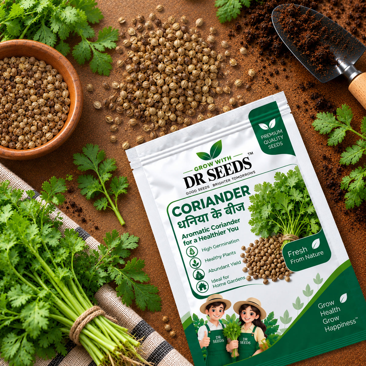 DR Seeds Coriander Dhaniya – Product Pouch